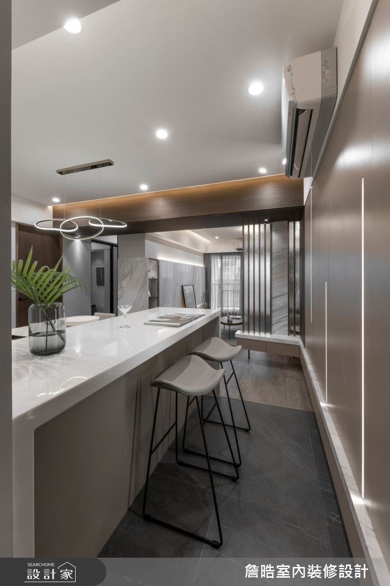 30坪新成屋(5年以下)＿現代風客廳吧檯案例圖片＿詹晧室內裝修設計有限公司＿詹晧設計14_30坪現代風之3
