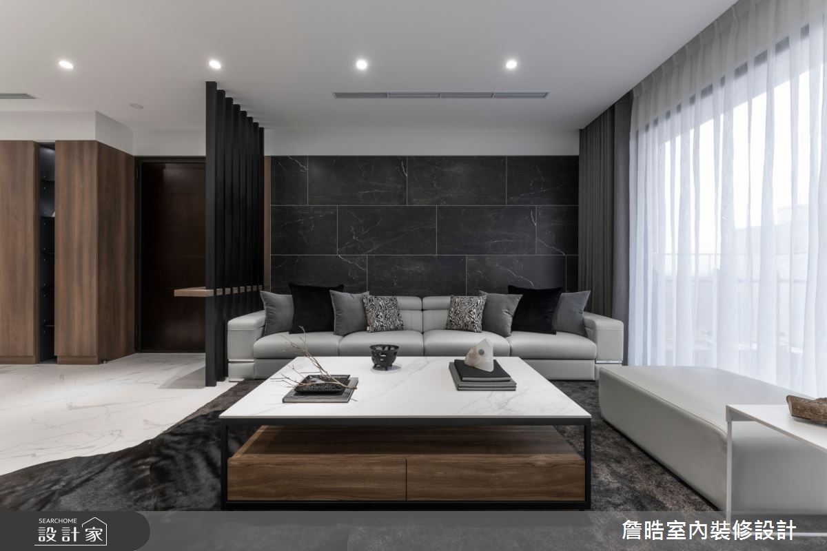 30坪新成屋(5年以下)＿現代風玄關客廳案例圖片＿詹晧室內裝修設計有限公司＿詹晧設計15_30坪現代風之2