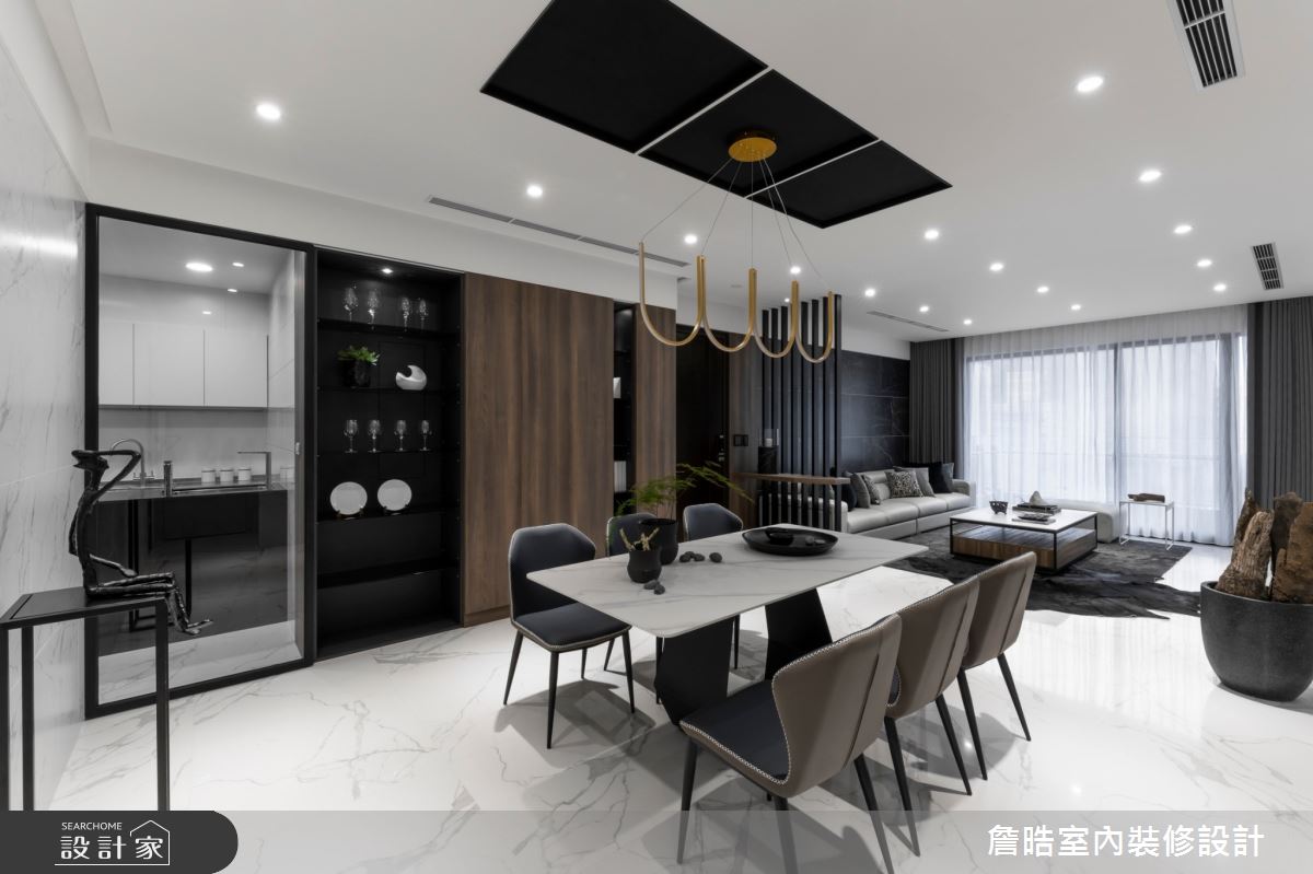 30坪新成屋(5年以下)＿現代風客廳餐廳廚房案例圖片＿詹晧室內裝修設計有限公司＿詹晧設計15_30坪現代風之11