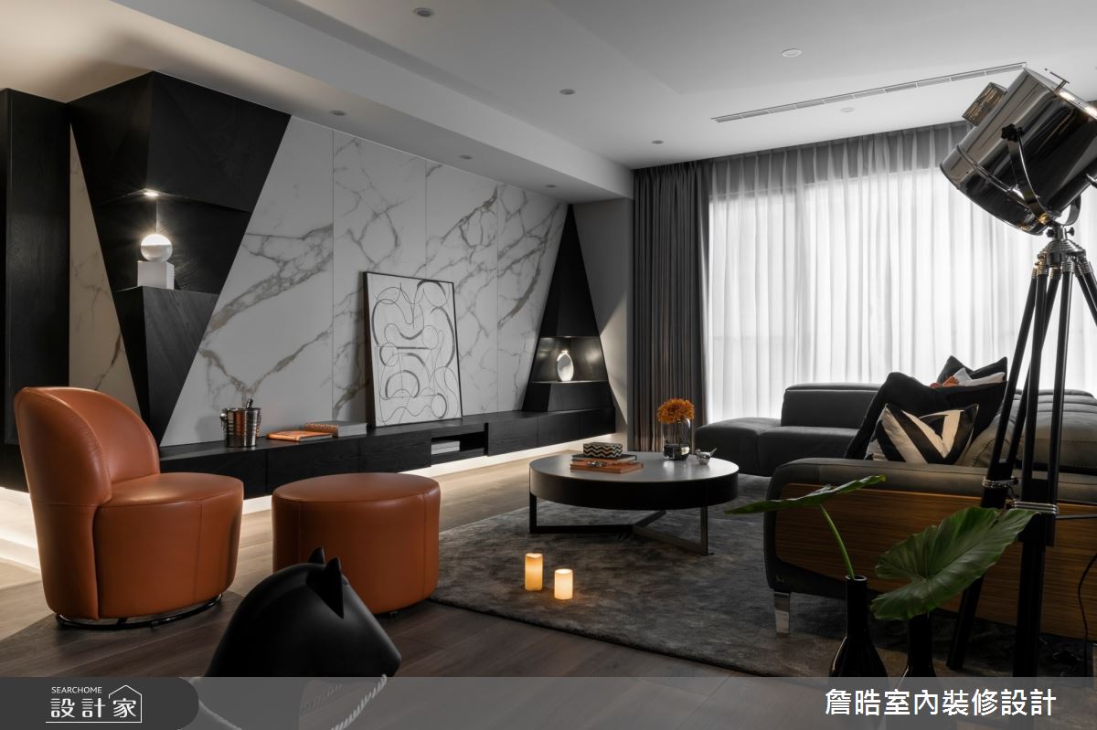 60坪中古屋(5~15年)＿現代風客廳案例圖片＿詹晧室內裝修設計有限公司＿詹晧設計16_60坪現代風之5