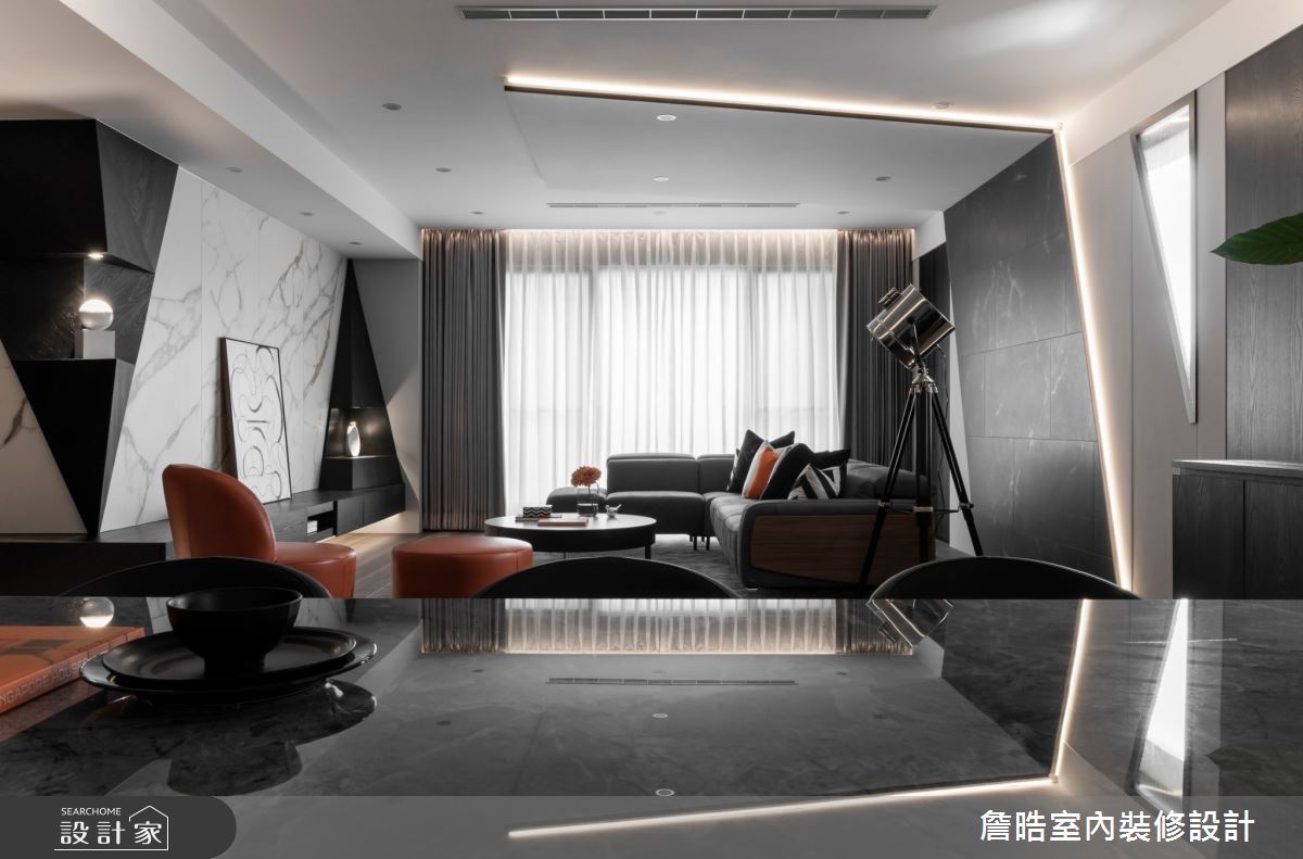 60坪中古屋(5~15年)＿現代風客廳餐廳案例圖片＿詹晧室內裝修設計有限公司＿詹晧設計16_60坪現代風之15