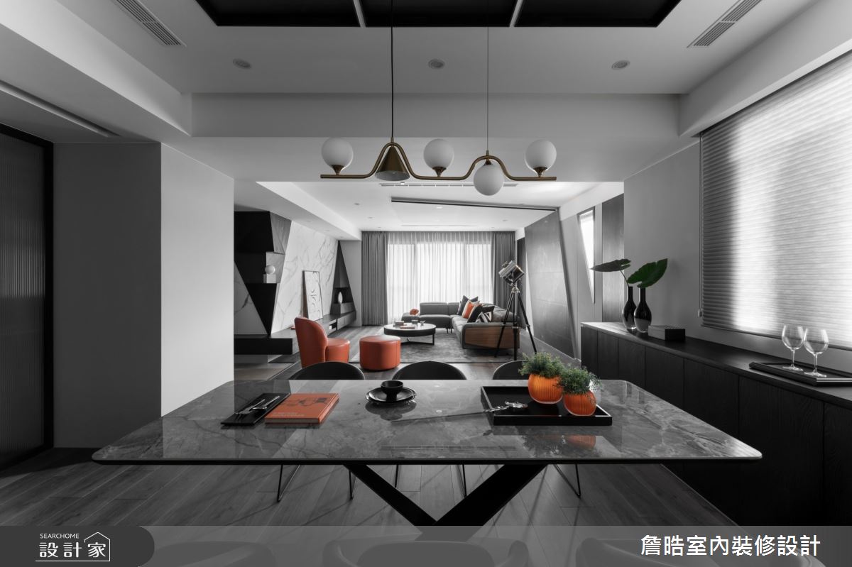 60坪中古屋(5~15年)＿現代風客廳餐廳案例圖片＿詹晧室內裝修設計有限公司＿詹晧設計16_60坪現代風之14