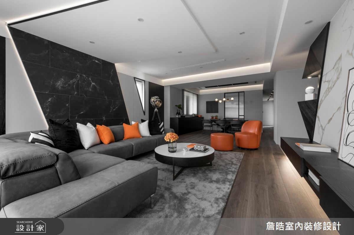 60坪中古屋(5~15年)＿現代風客廳餐廳案例圖片＿詹晧室內裝修設計有限公司＿詹晧設計16_60坪現代風之10