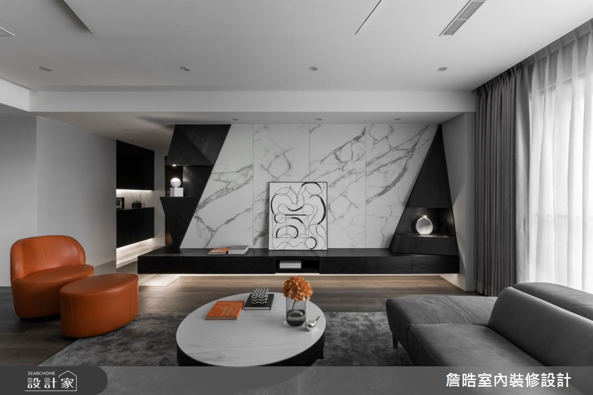 60坪中古屋(5~15年)＿現代風客廳案例圖片＿詹晧室內裝修設計有限公司＿詹晧設計16_60坪現代風之7