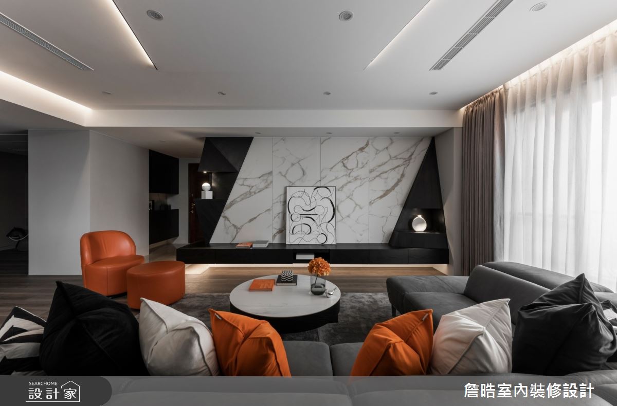 60坪中古屋(5~15年)＿現代風客廳案例圖片＿詹晧室內裝修設計有限公司＿詹晧設計16_60坪現代風之6