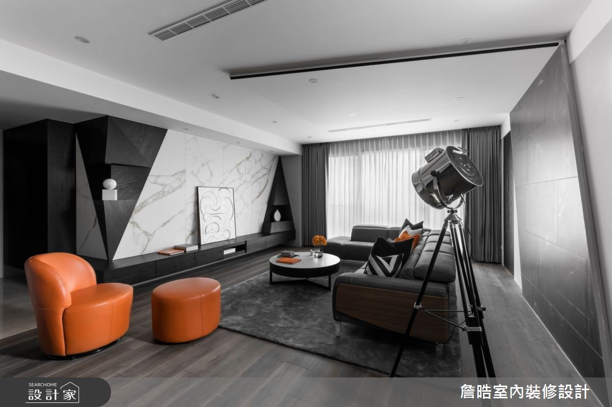 60坪中古屋(5~15年)＿現代風客廳案例圖片＿詹晧室內裝修設計有限公司＿詹晧設計16_60坪現代風之4