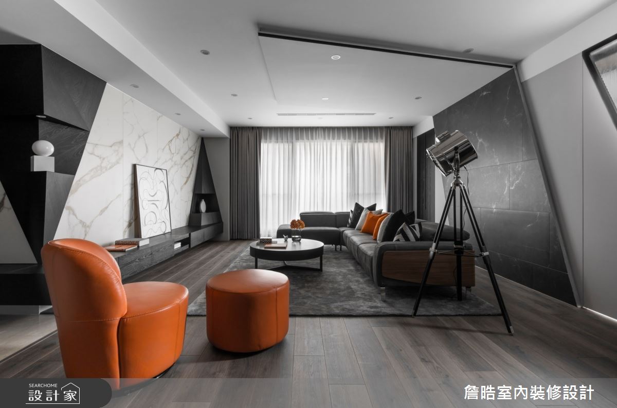 60坪中古屋(5~15年)＿現代風客廳案例圖片＿詹晧室內裝修設計有限公司＿詹晧設計16_60坪現代風之3