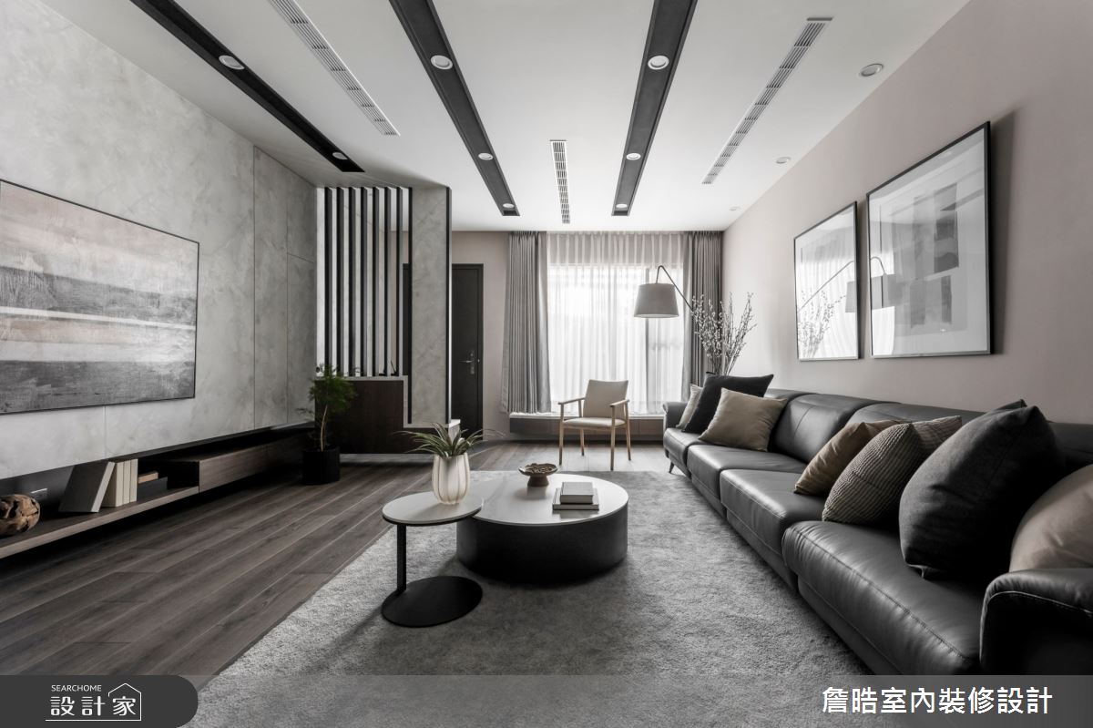 40坪新成屋(5年以下)＿現代日式風客廳案例圖片＿詹晧室內裝修設計有限公司＿詹晧設計17_40坪現代日式風之4