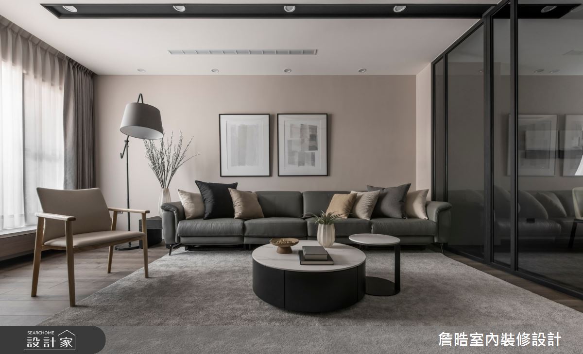40坪新成屋(5年以下)＿現代日式風客廳案例圖片＿詹晧室內裝修設計有限公司＿詹晧設計17_40坪現代日式風之5