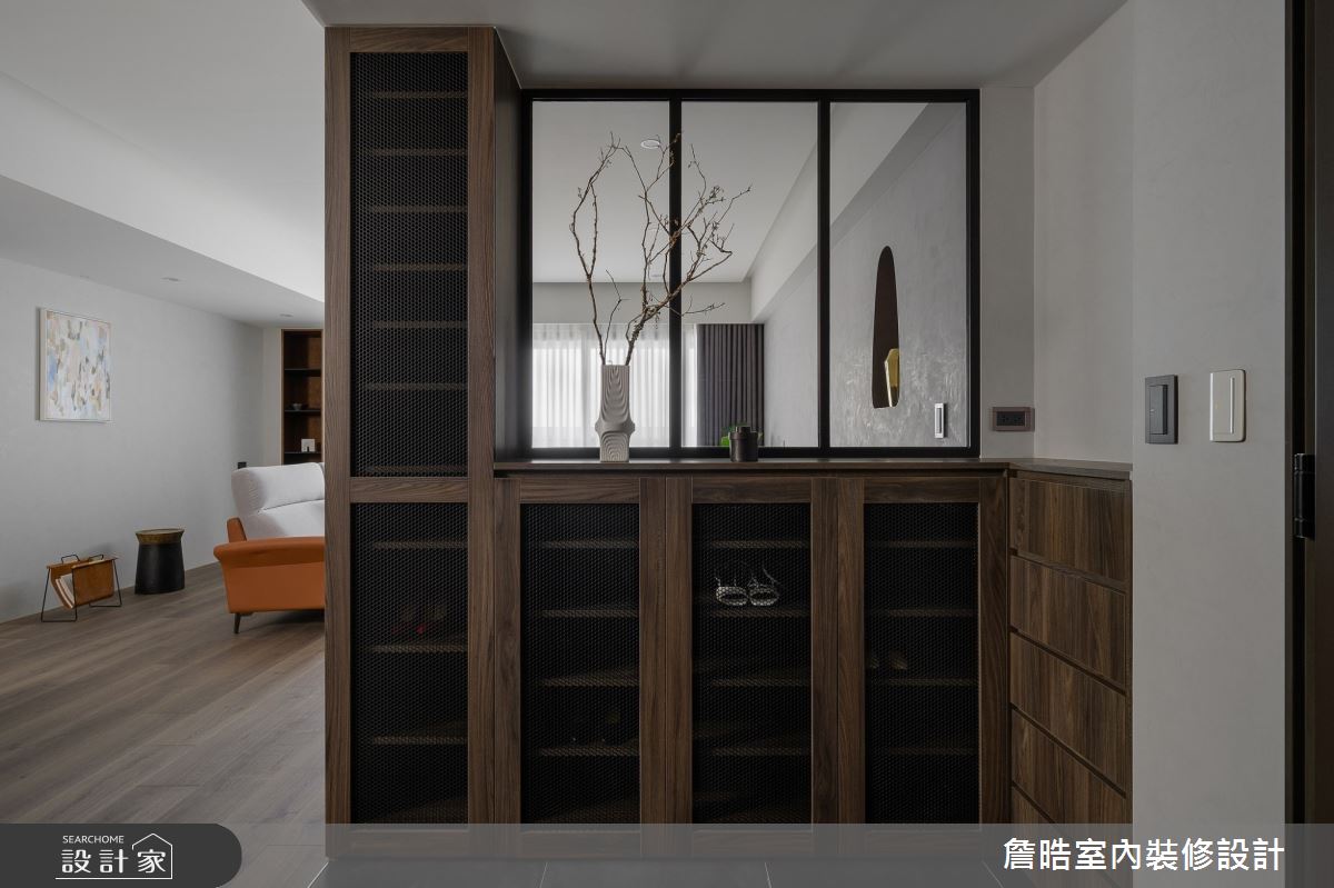 30坪新成屋(5年以下)＿工業風玄關客廳案例圖片＿詹晧室內裝修設計有限公司＿詹晧設計18_30坪工業風之3
