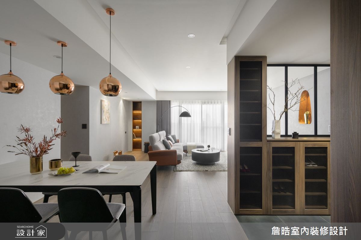 30坪新成屋(5年以下)＿工業風玄關客廳餐廳案例圖片＿詹晧室內裝修設計有限公司＿詹晧設計18_30坪工業風之4