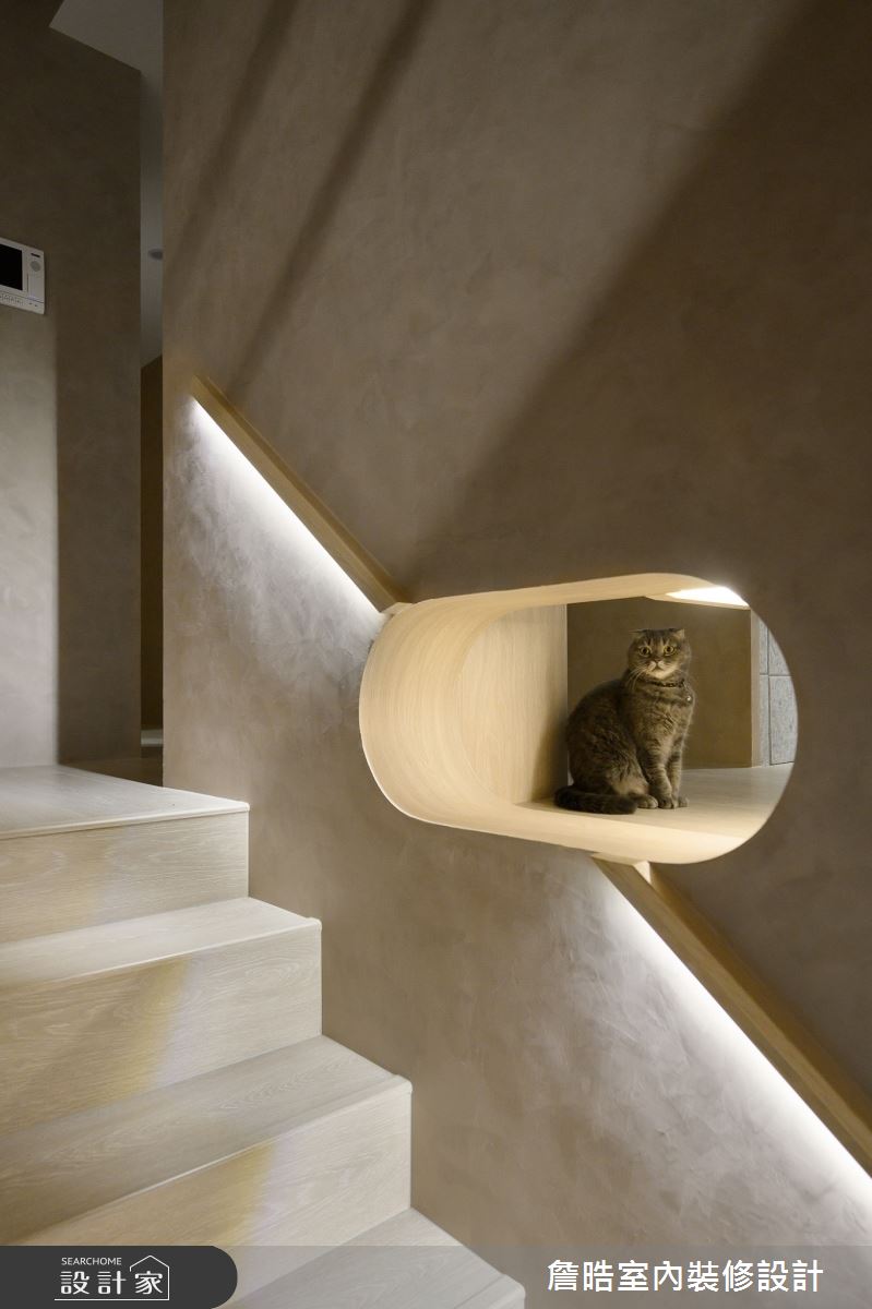 90坪新成屋(5年以下)＿現代風樓梯寵物案例圖片＿詹晧室內裝修設計有限公司＿詹晧設計19_90坪現代風之17