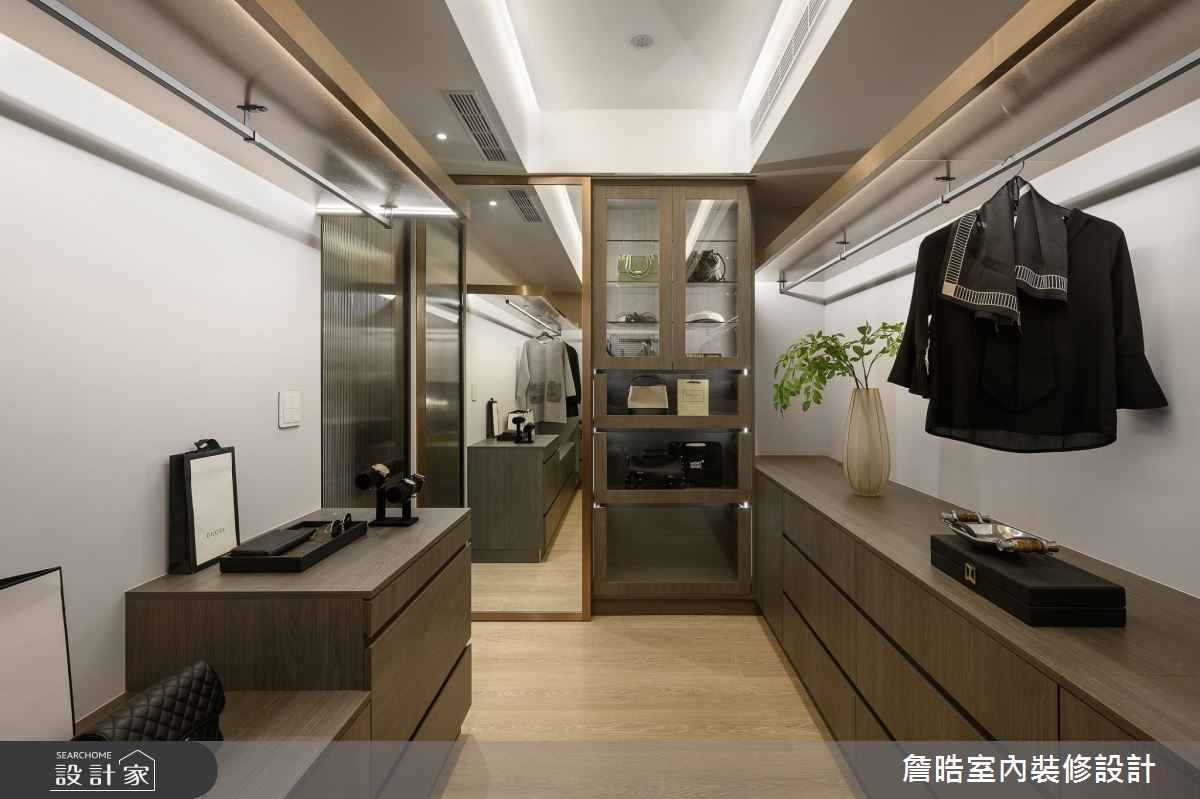 90坪新成屋(5年以下)＿現代風更衣間案例圖片＿詹晧室內裝修設計有限公司＿詹晧設計19_90坪現代風之40