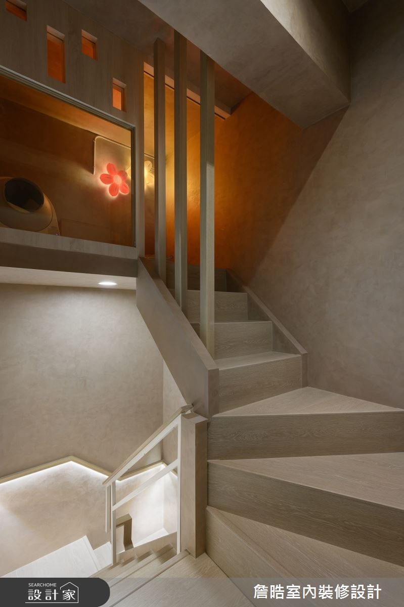 90坪新成屋(5年以下)＿現代風樓梯寵物案例圖片＿詹晧室內裝修設計有限公司＿詹晧設計19_90坪現代風之55