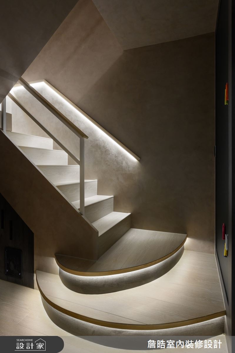 90坪新成屋(5年以下)＿現代風樓梯案例圖片＿詹晧室內裝修設計有限公司＿詹晧設計19_90坪現代風之65