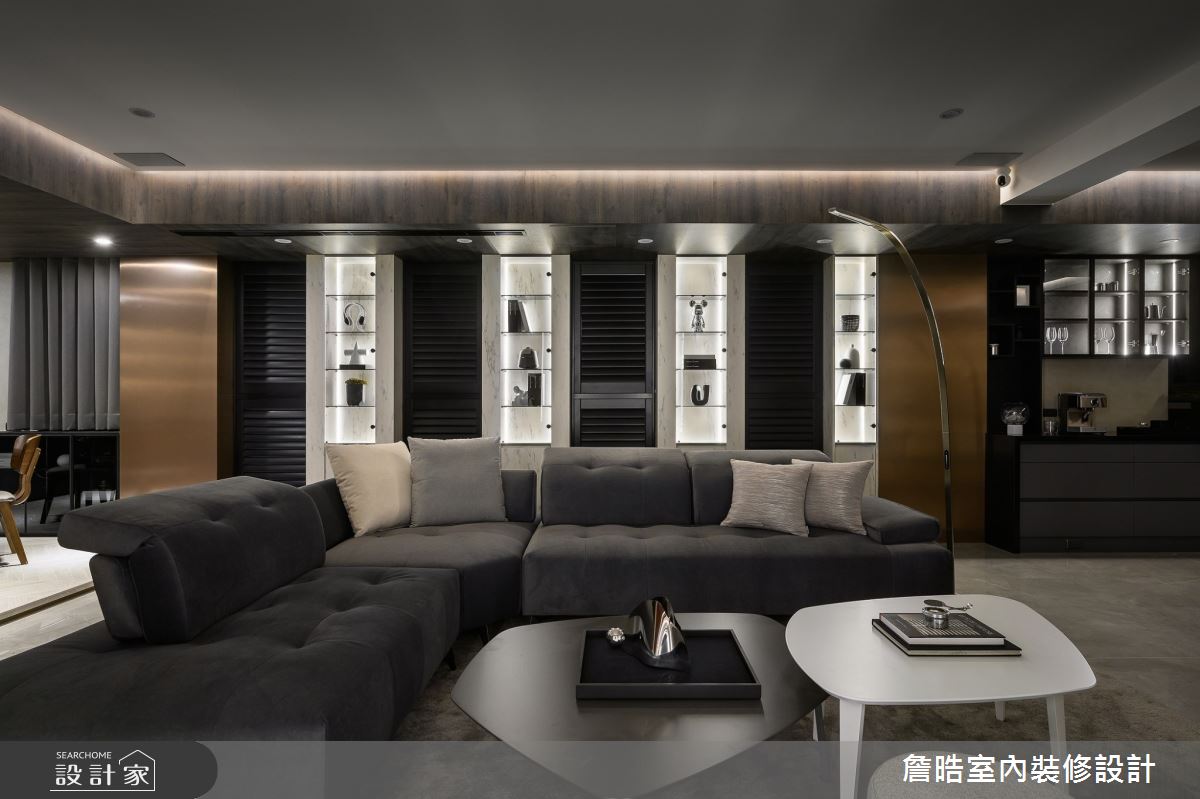 90坪新成屋(5年以下)＿現代風客廳案例圖片＿詹晧室內裝修設計有限公司＿詹晧設計19_90坪現代風之15