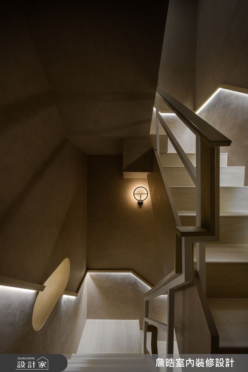 90坪新成屋(5年以下)＿現代風樓梯案例圖片＿詹晧室內裝修設計有限公司＿詹晧設計19_90坪現代風之18