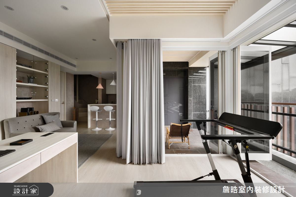 90坪新成屋(5年以下)＿現代風吧檯書房工作區家庭健身房陽台多功能室案例圖片＿詹晧室內裝修設計有限公司＿詹晧設計19_90坪現代風之51