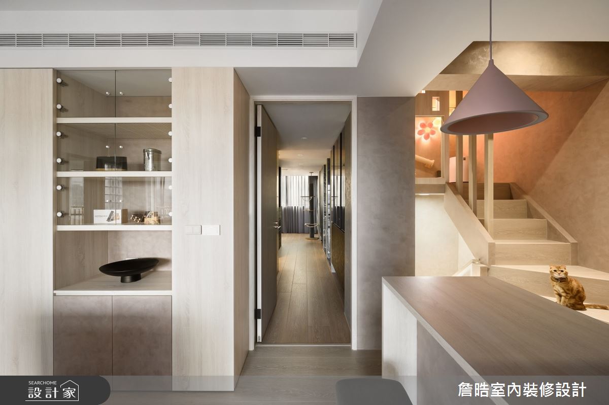 90坪新成屋(5年以下)＿現代風餐廳樓梯走廊案例圖片＿詹晧室內裝修設計有限公司＿詹晧設計19_90坪現代風之54