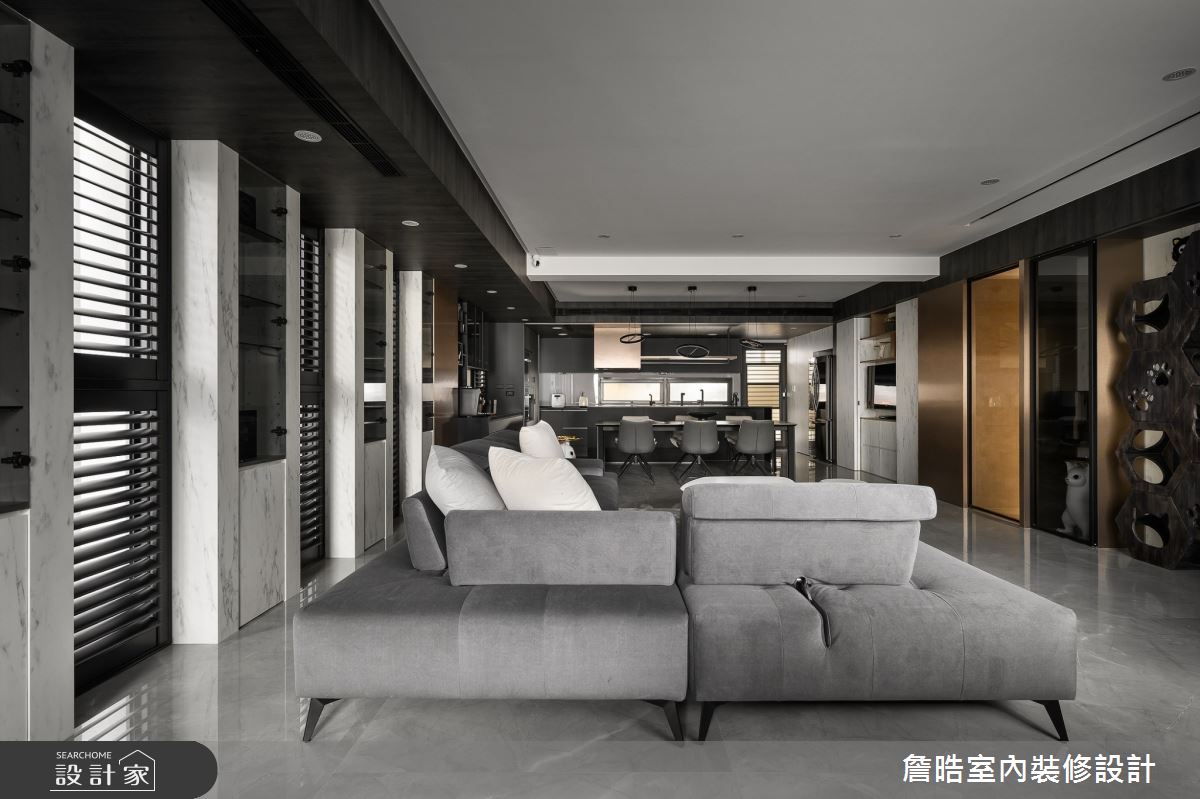 90坪新成屋(5年以下)＿現代風客廳餐廳案例圖片＿詹晧室內裝修設計有限公司＿詹晧設計19_90坪現代風之3