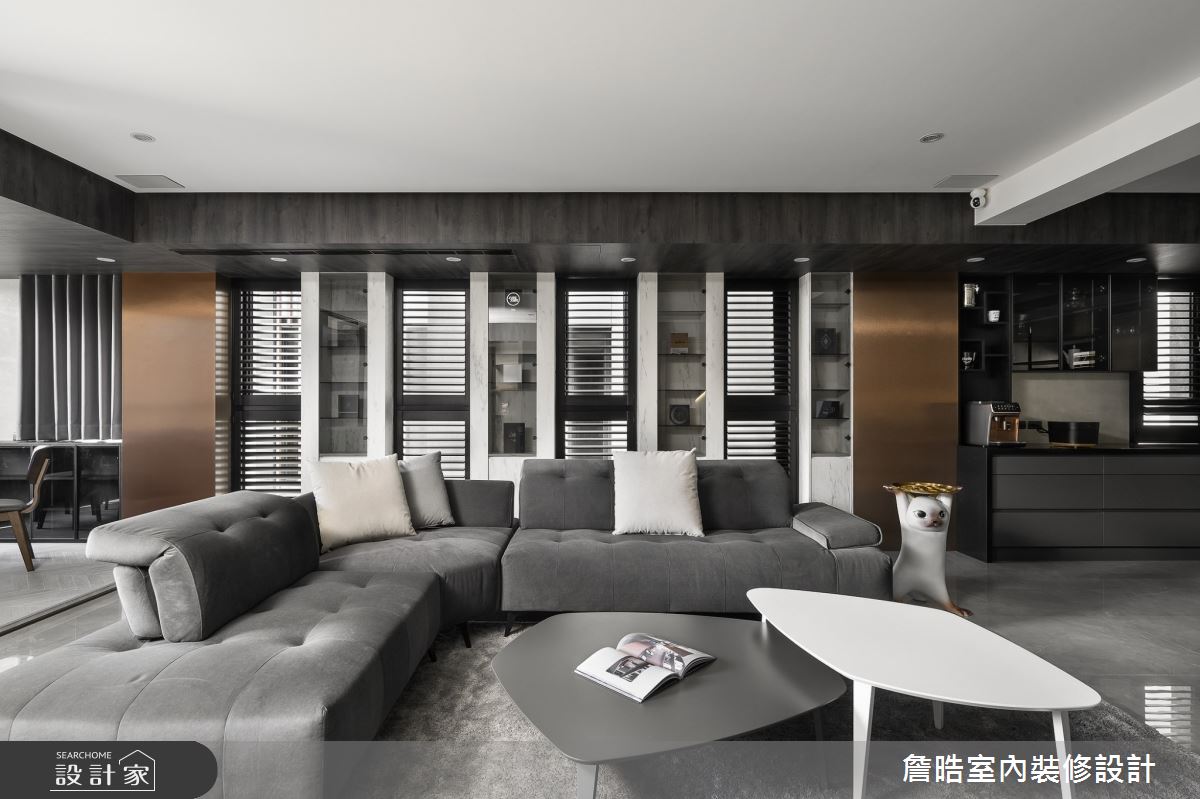90坪新成屋(5年以下)＿現代風客廳案例圖片＿詹晧室內裝修設計有限公司＿詹晧設計19_90坪現代風之1