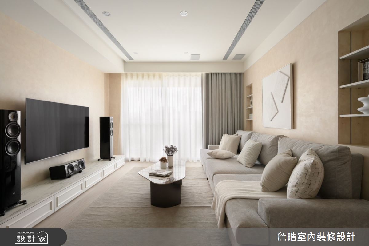 30坪新成屋(5年以下)＿侘寂風客廳案例圖片＿詹晧室內裝修設計有限公司＿詹晧設計20_30坪侘寂風之9