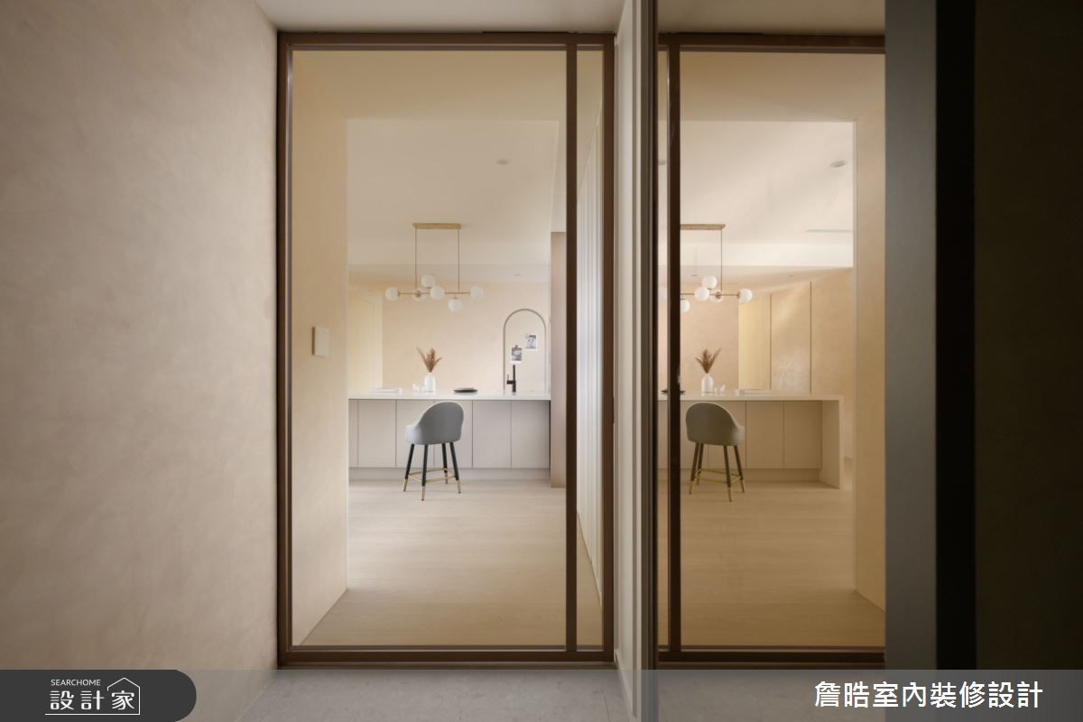 30坪新成屋(5年以下)＿侘寂風玄關案例圖片＿詹晧室內裝修設計有限公司＿詹晧設計20_30坪侘寂風之1