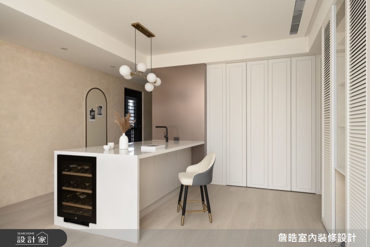 30坪新成屋(5年以下)＿侘寂風餐廳吧檯中島案例圖片＿詹晧室內裝修設計有限公司＿詹晧設計20_30坪侘寂風之13