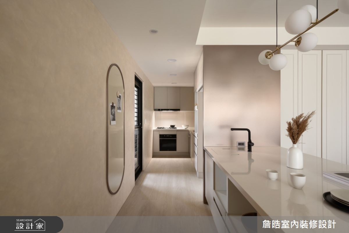 30坪新成屋(5年以下)＿侘寂風餐廳廚房中島案例圖片＿詹晧室內裝修設計有限公司＿詹晧設計20_30坪侘寂風之14