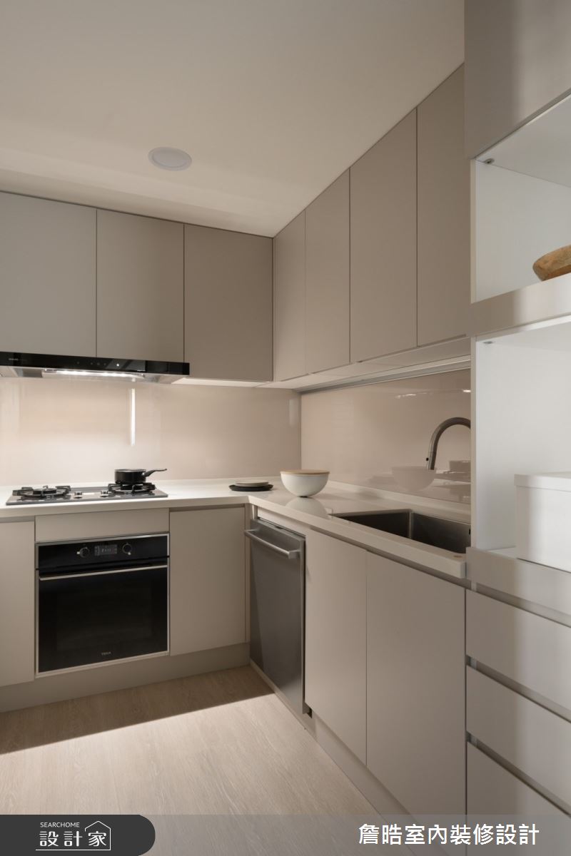 30坪新成屋(5年以下)＿侘寂風廚房案例圖片＿詹晧室內裝修設計有限公司＿詹晧設計20_30坪侘寂風之15