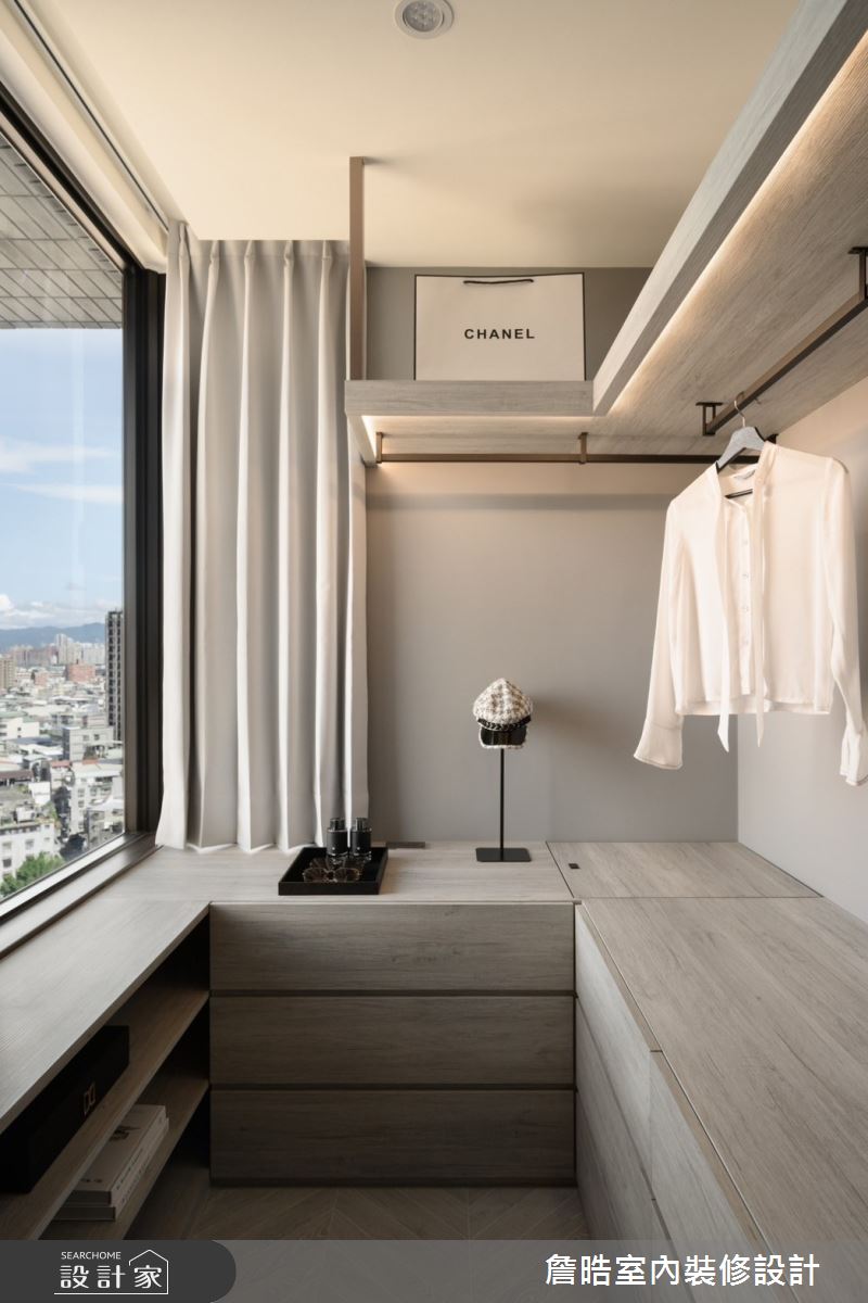 30坪新成屋(5年以下)＿侘寂風更衣間案例圖片＿詹晧室內裝修設計有限公司＿詹晧設計20_30坪侘寂風之18