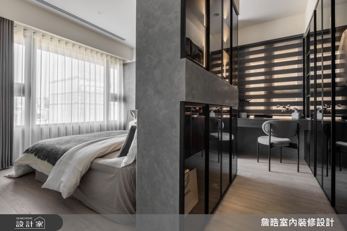 25坪新成屋(5年以下)＿現代侘寂風臥室更衣間案例圖片＿詹晧室內裝修設計有限公司＿詹晧設計21_25坪現代侘寂風之15