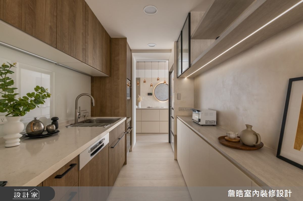 25坪新成屋(5年以下)＿現代侘寂風廚房案例圖片＿詹晧室內裝修設計有限公司＿詹晧設計21_25坪現代侘寂風之14