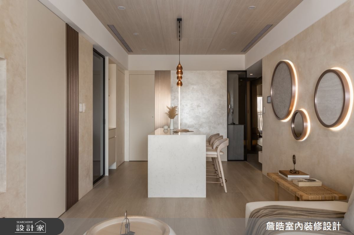 25坪新成屋(5年以下)＿現代侘寂風餐廳中島案例圖片＿詹晧室內裝修設計有限公司＿詹晧設計21_25坪現代侘寂風之8