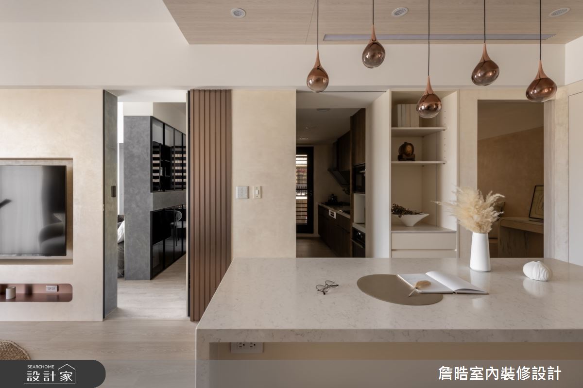 25坪新成屋(5年以下)＿現代侘寂風客廳餐廳廚房臥室更衣間案例圖片＿詹晧室內裝修設計有限公司＿詹晧設計21_25坪現代侘寂風之6