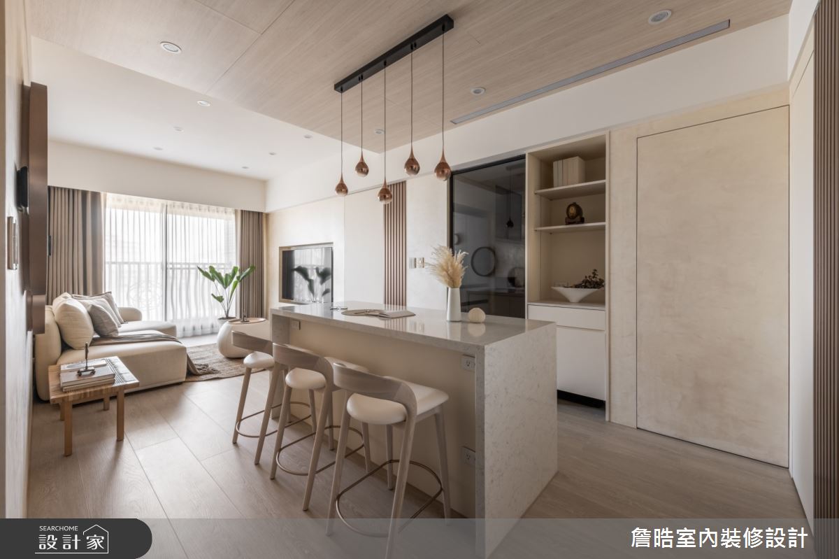 25坪新成屋(5年以下)＿現代侘寂風客廳餐廳案例圖片＿詹晧室內裝修設計有限公司＿詹晧設計21_25坪現代侘寂風之3
