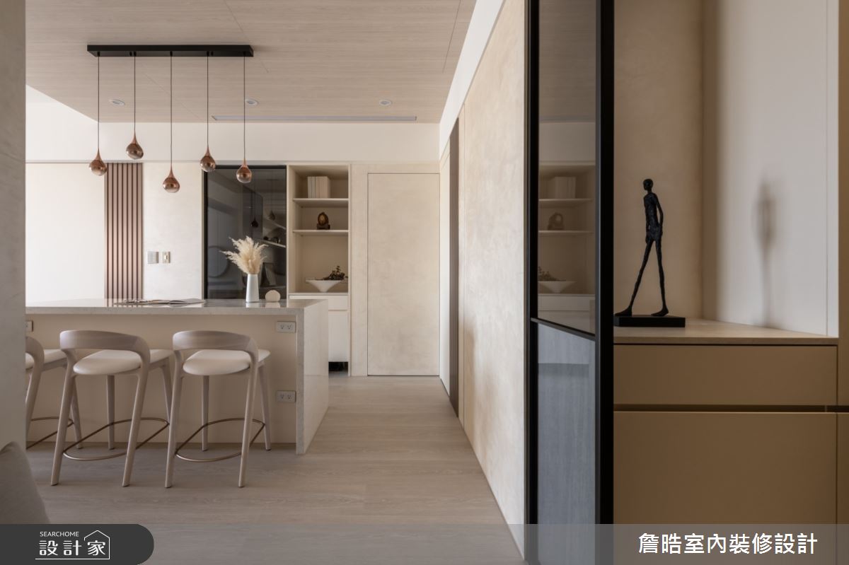 25坪新成屋(5年以下)＿現代侘寂風玄關餐廳案例圖片＿詹晧室內裝修設計有限公司＿詹晧設計21_25坪現代侘寂風之2
