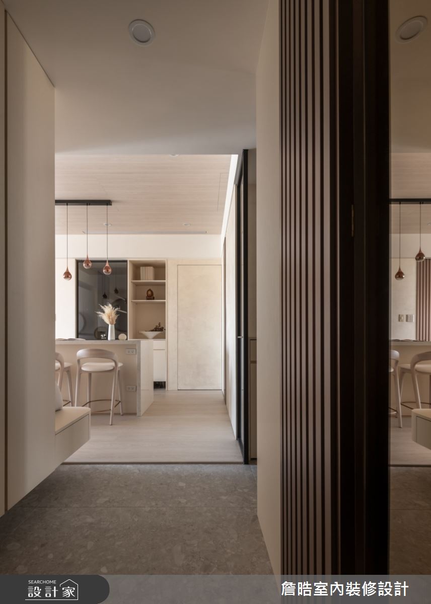 25坪新成屋(5年以下)＿現代侘寂風玄關案例圖片＿詹晧室內裝修設計有限公司＿詹晧設計21_25坪現代侘寂風之1