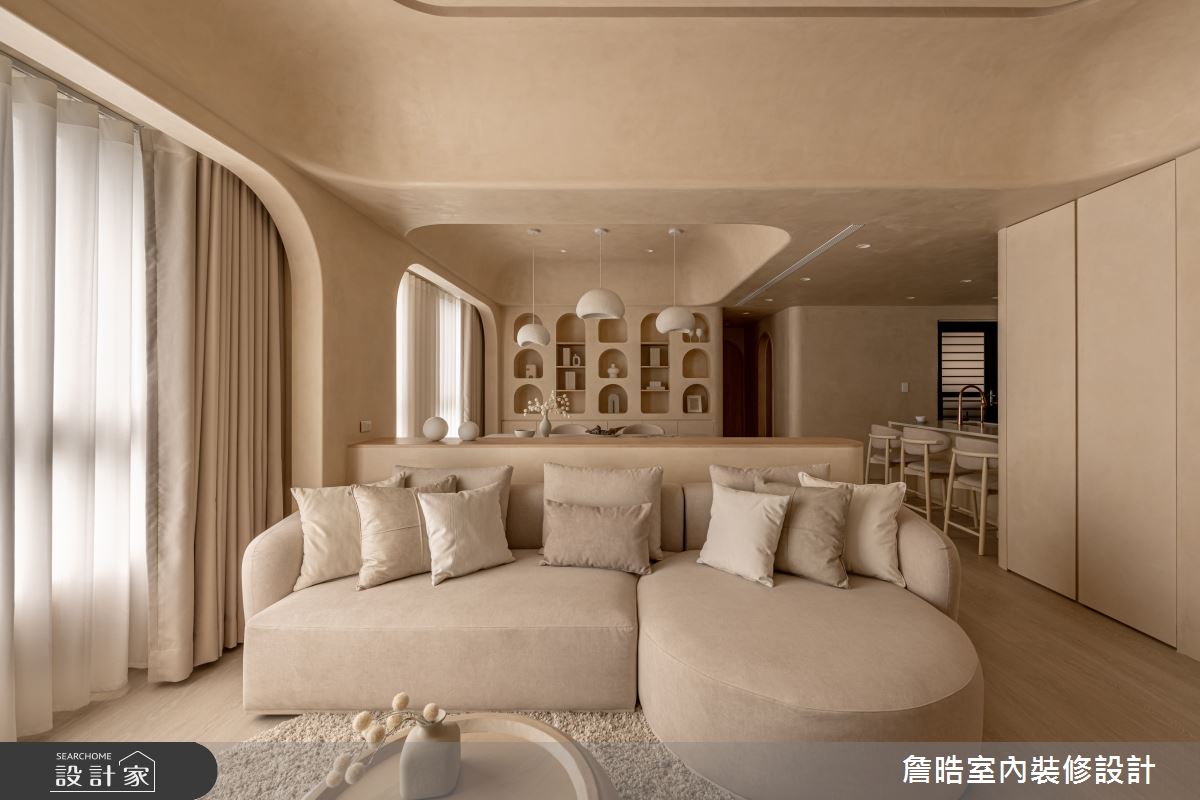 30坪預售屋＿侘寂風客廳案例圖片＿詹晧室內裝修設計有限公司＿詹晧設計22_30坪侘寂風之5