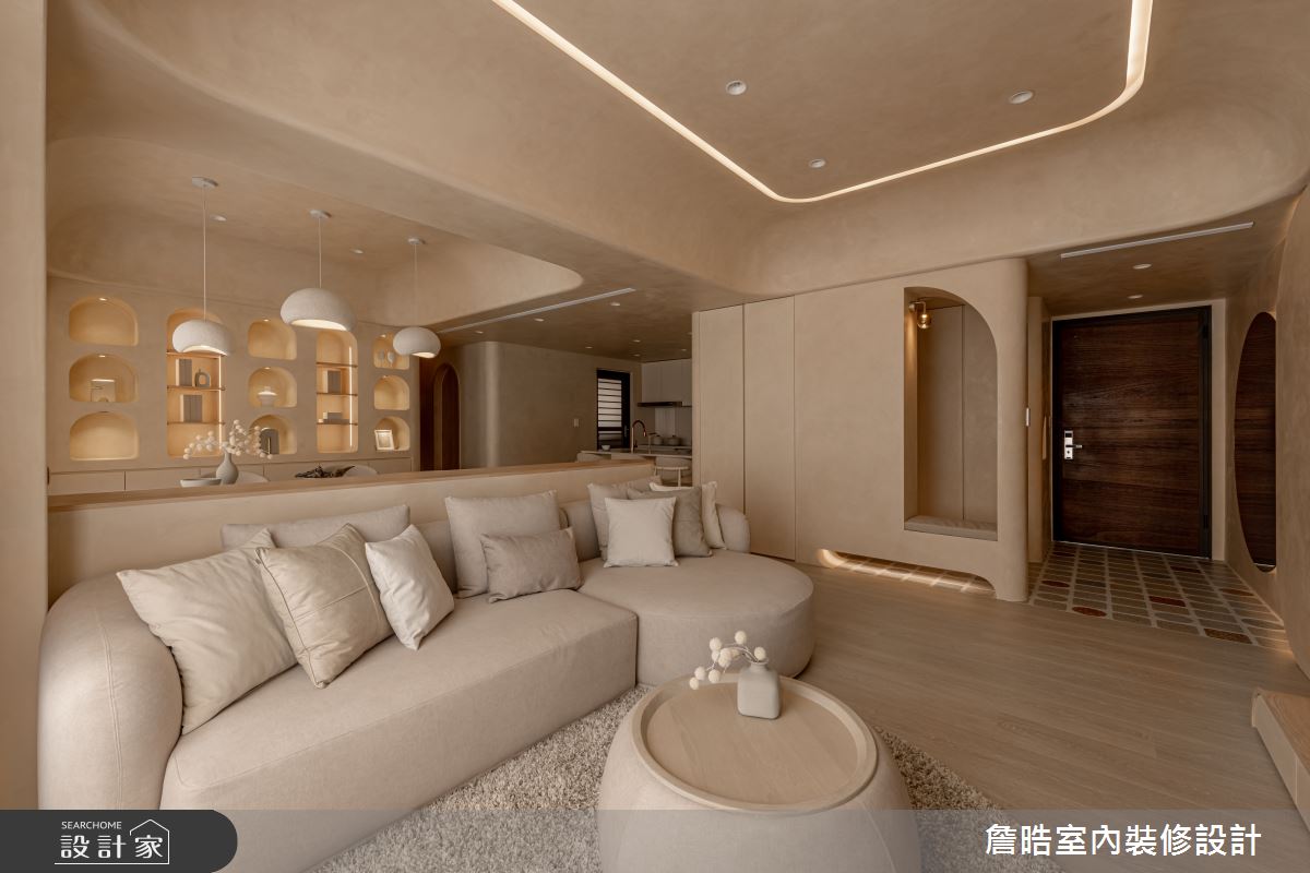 30坪預售屋＿侘寂風玄關客廳案例圖片＿詹晧室內裝修設計有限公司＿詹晧設計22_30坪侘寂風之6