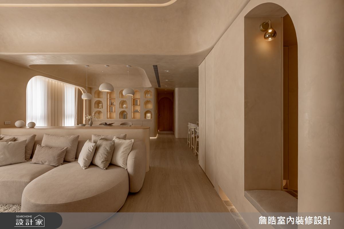 30坪預售屋＿侘寂風客廳走廊案例圖片＿詹晧室內裝修設計有限公司＿詹晧設計22_30坪侘寂風之7