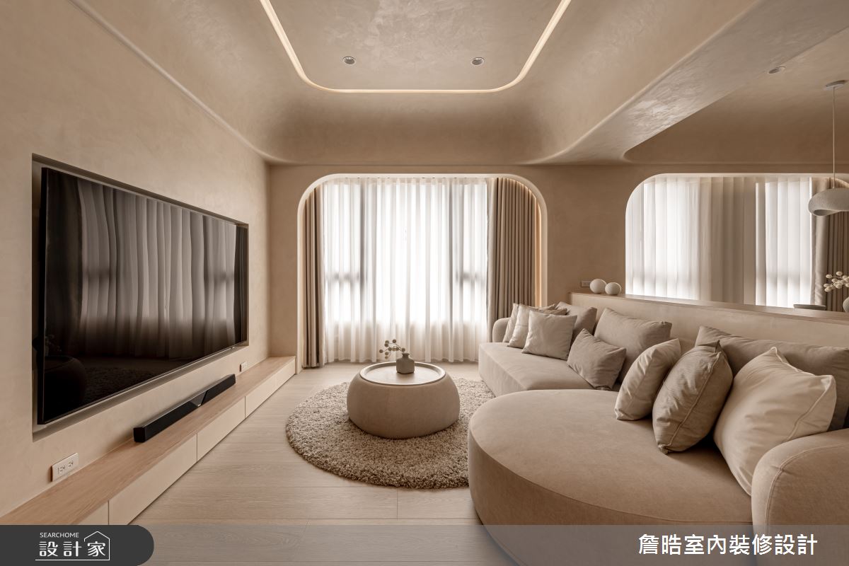 30坪預售屋＿侘寂風客廳案例圖片＿詹晧室內裝修設計有限公司＿詹晧設計22_30坪侘寂風之9