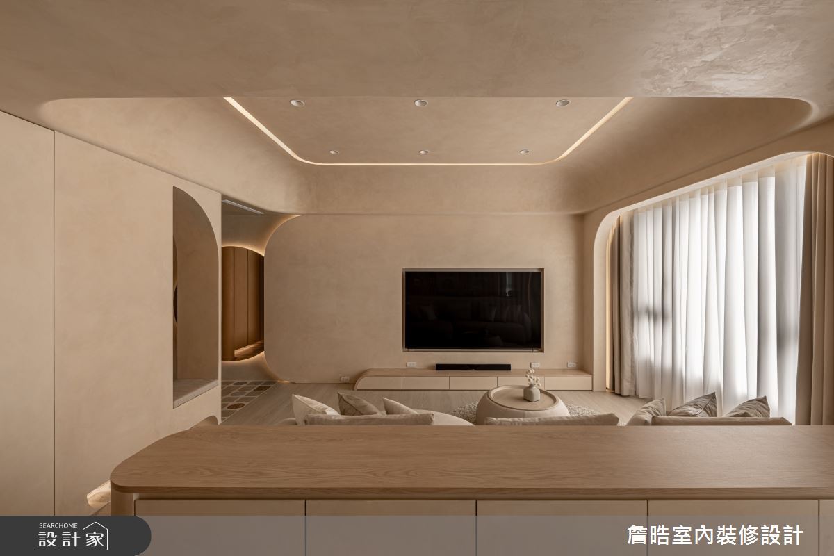 30坪預售屋＿侘寂風客廳案例圖片＿詹晧室內裝修設計有限公司＿詹晧設計22_30坪侘寂風之10