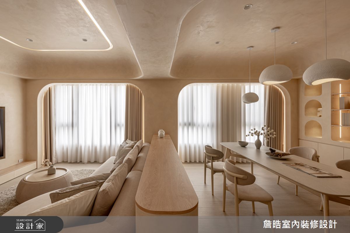 30坪預售屋＿侘寂風客廳餐廳案例圖片＿詹晧室內裝修設計有限公司＿詹晧設計22_30坪侘寂風之12