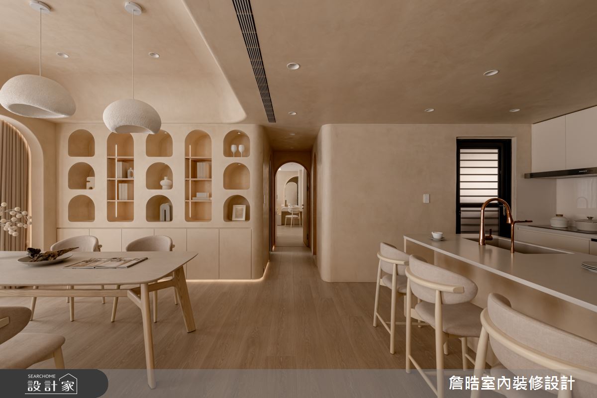 30坪預售屋＿侘寂風餐廳廚房中島案例圖片＿詹晧室內裝修設計有限公司＿詹晧設計22_30坪侘寂風之14