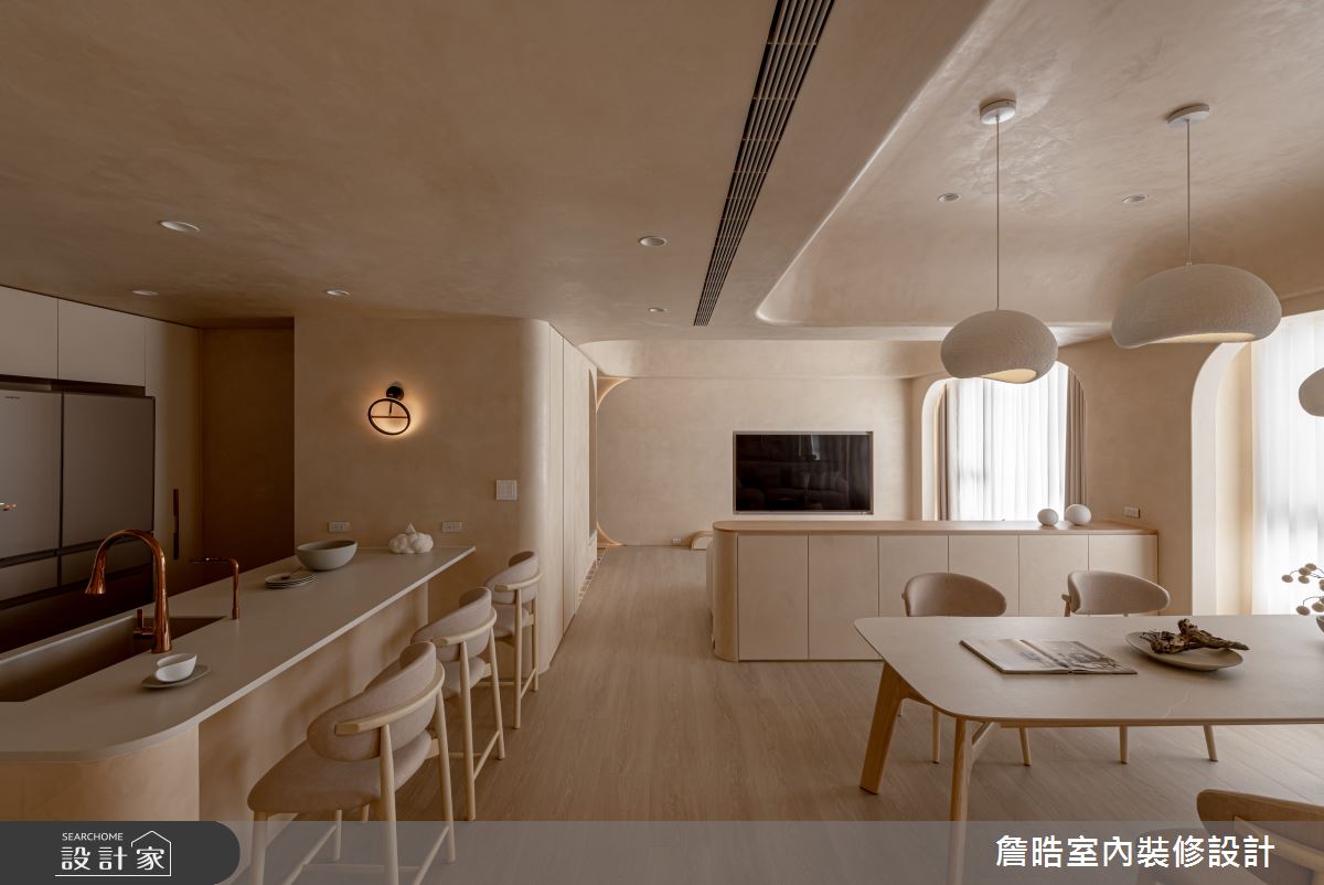 30坪預售屋＿侘寂風餐廳廚房中島案例圖片＿詹晧室內裝修設計有限公司＿詹晧設計22_30坪侘寂風之17