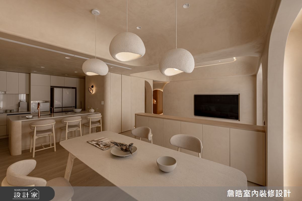 30坪預售屋＿侘寂風客廳餐廳廚房案例圖片＿詹晧室內裝修設計有限公司＿詹晧設計22_30坪侘寂風之20