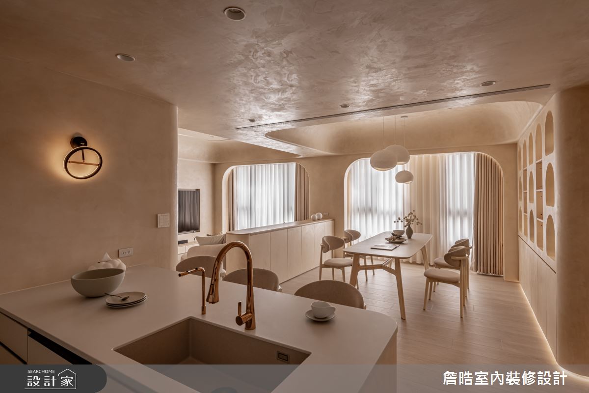 30坪預售屋＿侘寂風客廳餐廳廚房案例圖片＿詹晧室內裝修設計有限公司＿詹晧設計22_30坪侘寂風之22