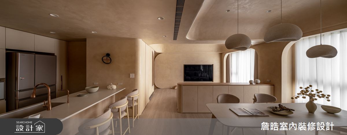 30坪預售屋＿侘寂風客廳餐廳廚房案例圖片＿詹晧室內裝修設計有限公司＿詹晧設計22_30坪侘寂風之24