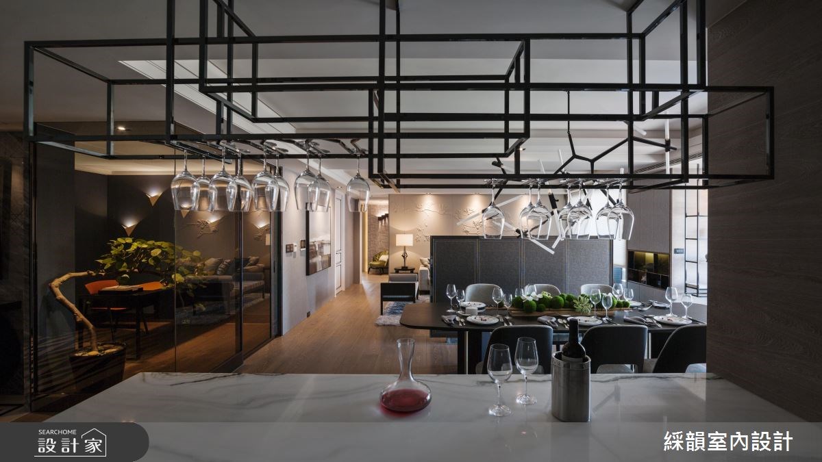 95坪新成屋(5年以下)＿奢華風客廳餐廳吧檯案例圖片＿綵韻室內設計有限公司＿綵韻_02之4